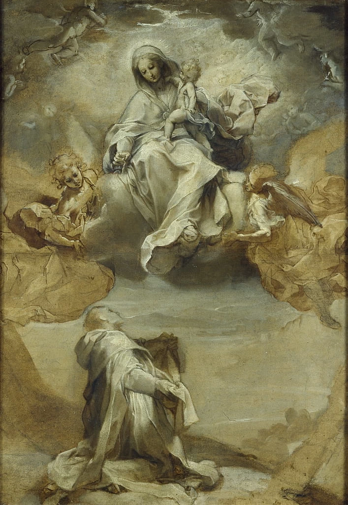San Domenico di Guzman riceve il rosario - Ashmolean Museum, University of Oxford, Barocci Federico